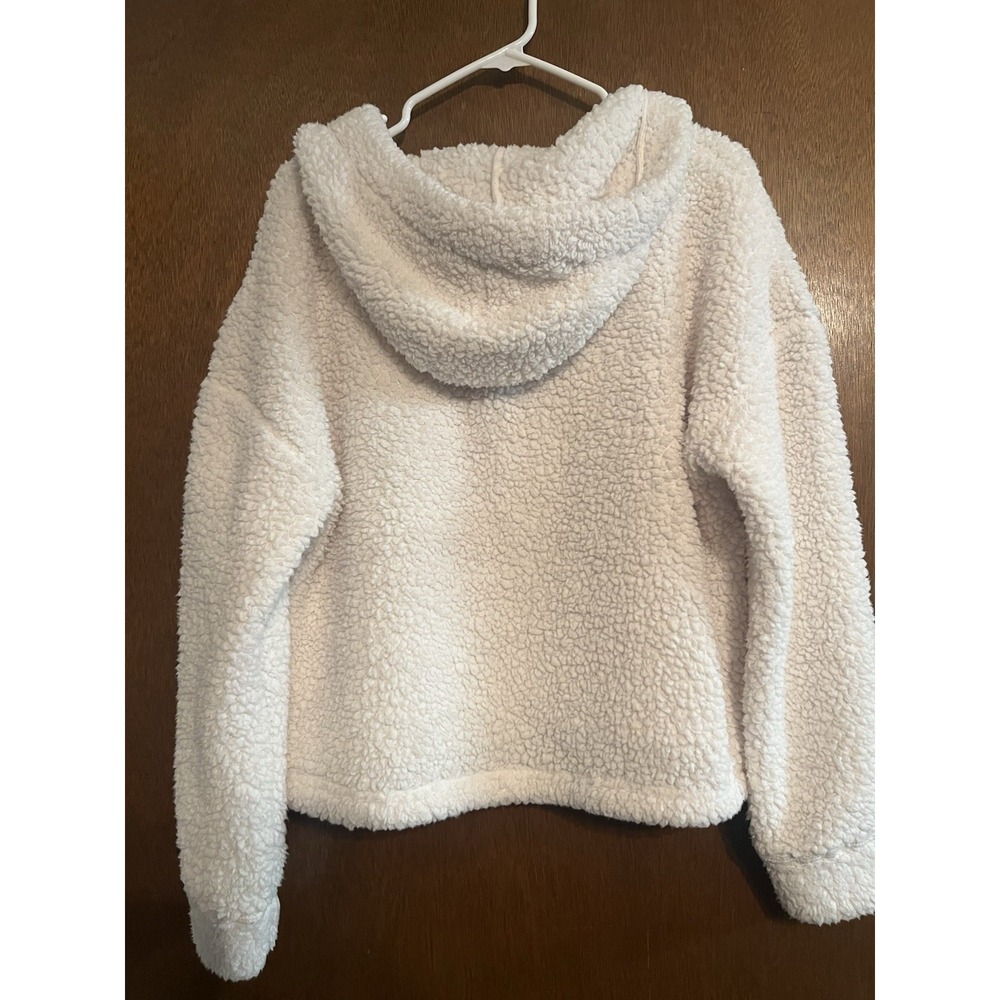 Kappa Kappa Gamma Cropped Fleece Hoodie- Size L- White- Port Authority - Picture 4 of 4